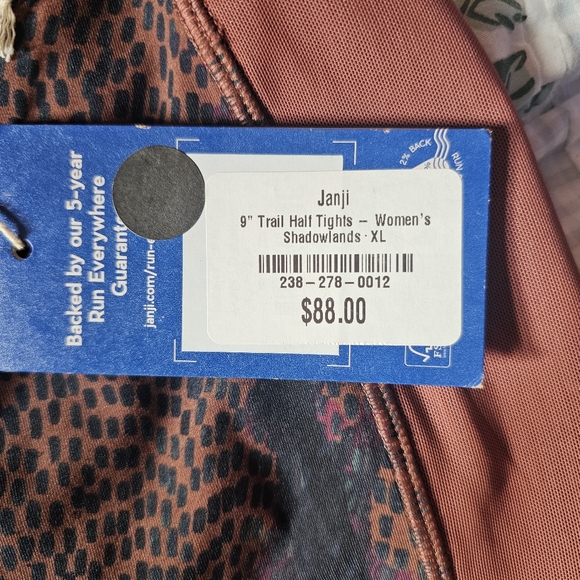 Janji Women's Shadowlands Shorts- Brown and Black - Picture 2 of 3